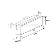 PROFILE ALUMINIUM SIGNCLAMP L180mm NOIR