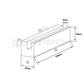 PROFILE ALUMINIUM SIGNCLAMP L120mm NOIR